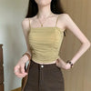 White regular fit sleeveless camisole with adjustable shoulder straps