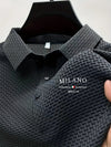 Men's versatile polo shirt with shape-retaining fabric