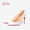 Sophisticated black heels with pointed toe and stable rubber outsole