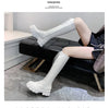Chic ankle-high women's boots with lace-up closure, thick heel, and non-slip rubber sole for stylish comfort in fall and wint