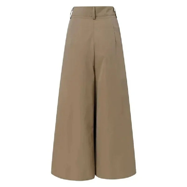 Comfy wide leg cropped linen pants for women in breathable nylon-cotton blend with pockets, perfect for casual and office wea