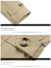 Sleek Men's Casual Business Trench Coat in polyester with turn-down collar, perfect for stylish business and casual wear.