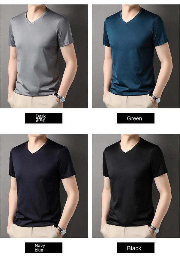 Men's sophisticated casual v-neck top