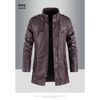 Men's waterproof trench coat in neutral color, perfect for business casual style and urban commuting in spring and fall.