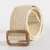 Chic woven belt for women, adjustable, lightweight, minimalist summer style, perfect for casual or dressy looks.