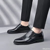 Classic black formal lace-up shoes with round toe and cushioned insole