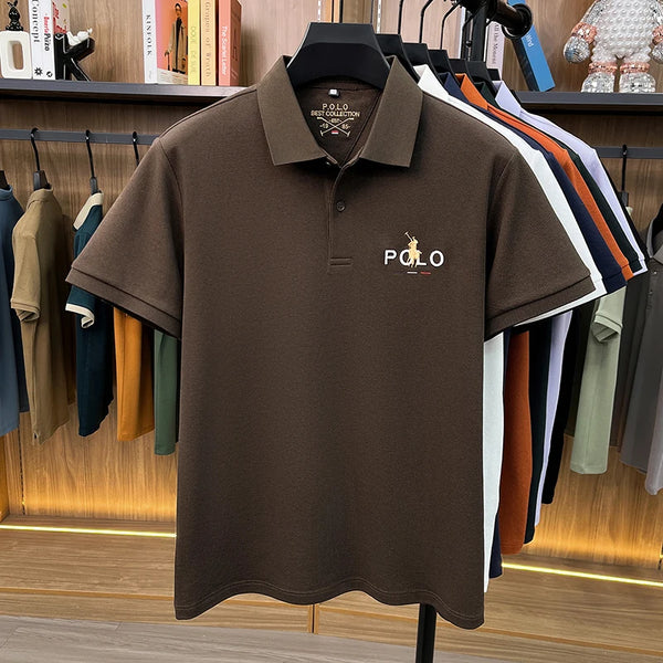 Premium cotton polo with embroidered pony logo, designed for all-day comfort and style