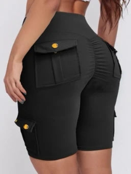 High-elasticity women's fitness and yoga pants with pockets, perfect for running, yoga, and active lifestyles.