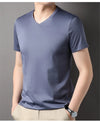 Men's silk whisper v-neck in solid pattern