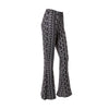 Bohemian flare leg pants for women in vibrant floral print, perfect for casual or festival wear in spring and summer.