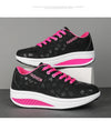 Platform wedge sneakers featuring street-ready athletic style