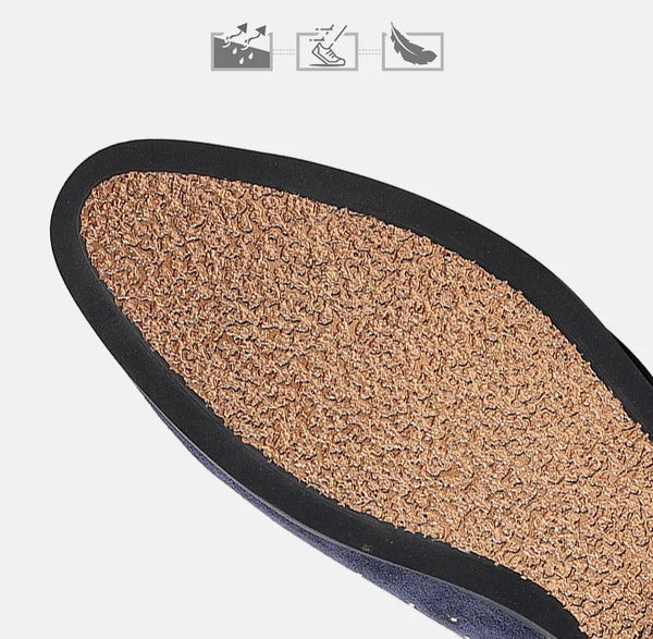 Elegant suede loafers for men, perfect for both business meetings and casual outings.