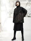 Beige oversized hooded jacket with belt detail and relaxed fit for layering over sweaters