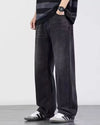Urban Rebel jeans draped over a chair, showcasing their all-season wear appeal.