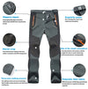 Waterproof hiking pants with fleece lining for cold mountain adventures