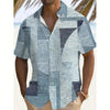 Streetwear-inspired Hawaiian shirt with classic plaid pattern and dimensional printing