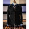 Vintage tweed herringbone men's blazer with four pockets, notched collar, and single-breasted design for stylish occasions.