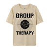 Vintage-Inspired 'Group Therapy' Men's Casual T-Shirt in premium cotton, featuring a retro graphic print for stylish comfort.