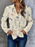Elegant floral print women's blouse with batwing sleeves, perfect for everyday wear and versatile styling options.