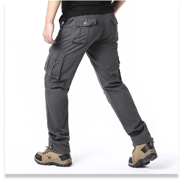Breathable cotton cargo pants with tactical storage and relaxed silhouette