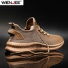 Breathable Knit Lace-Up Sneakers