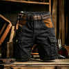 Durable polyester cargo shorts with strategic multi-pocket layout for everyday carry