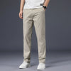 Premium Cotton Stretch Men's Casual Pants in classic colors, featuring a straight-leg design and comfortable spandex blend.