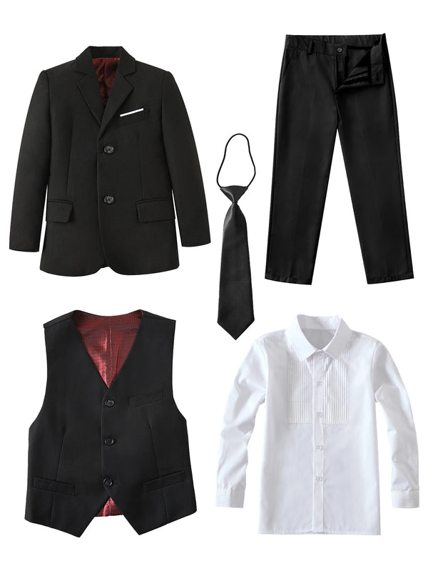 Chic vest from the boys' colorful formal suit set, perfect for weddings and events.