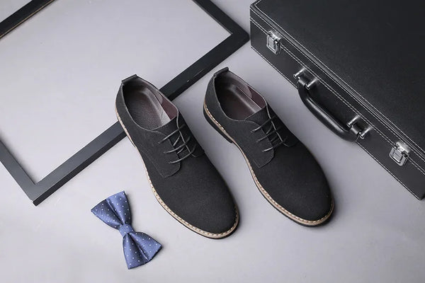 Elegant matte leather shoes for business and casual use.