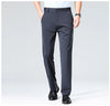 Professional straight leg suit pants with breathable knit construction
