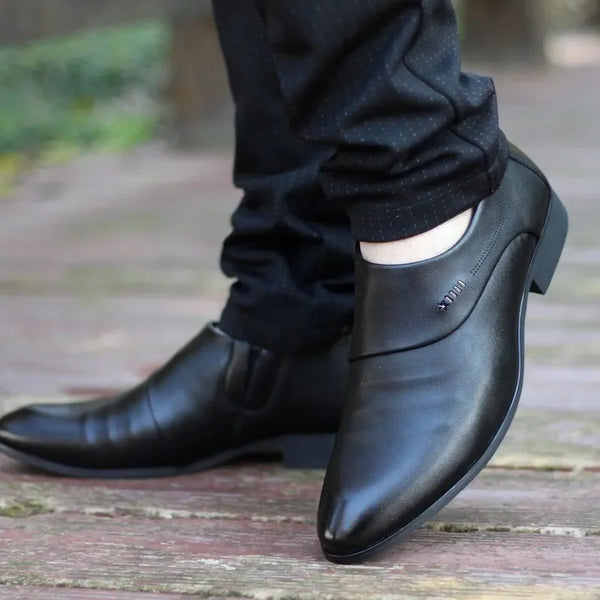 Variety of sizes available for these luxury men's leather dress shoes.