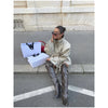 Structured khaki trench coat with double-breasted front and regular fit
