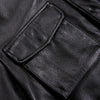 Insulated polyester lining of Tcyeek genuine leather jacket for warmth.