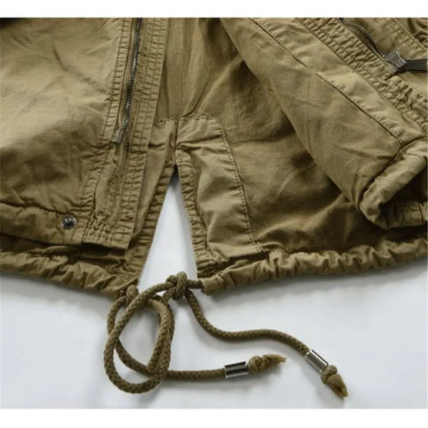 Classic men's trench coat in cotton, windproof design, stylish turn-down collar, perfect for casual autumn and spring wear.