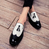 Stylish round toe black loafers, crafted from high-quality Italian leather.