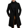 Elegant men's trench coat with stand collar and buckles, perfect for casual and formal occasions, crafted from durable polyes