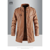 Men's waterproof trench coat in neutral color, perfect for business casual wear and urban commuting in spring and fall.
