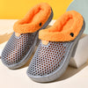 Pair of winter clogs ready for cold morning comfort