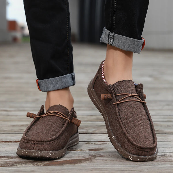 Casual men's loafers featuring easy slip-on design and EVA cushioning