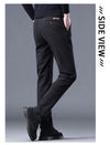Men's winter pants with corduroy exterior and cozy fleece lining