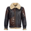 Timeless men's leather jacket with contemporary fit and elegant design.