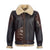 Timeless men's leather jacket with contemporary fit and elegant design.