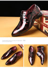 Floral pattern men's dress shoes that elevate formal attire effortlessly.
