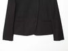 Travel-ready stand-collar blazer in premium broadcloth