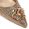 Sparkling high heel sandals with crystal embellishments for evening wear