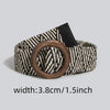 Chic woven belt for women, minimalist summer style, adjustable, lightweight, perfect for casual or dressy looks.