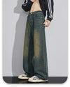 Urban Rebel jeans on a model, emphasizing their unique no-repeat style.