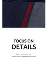 Trendy men's embroidered denim shirt with loose fit, unique design, and turn-down collar for stylish casual wear.