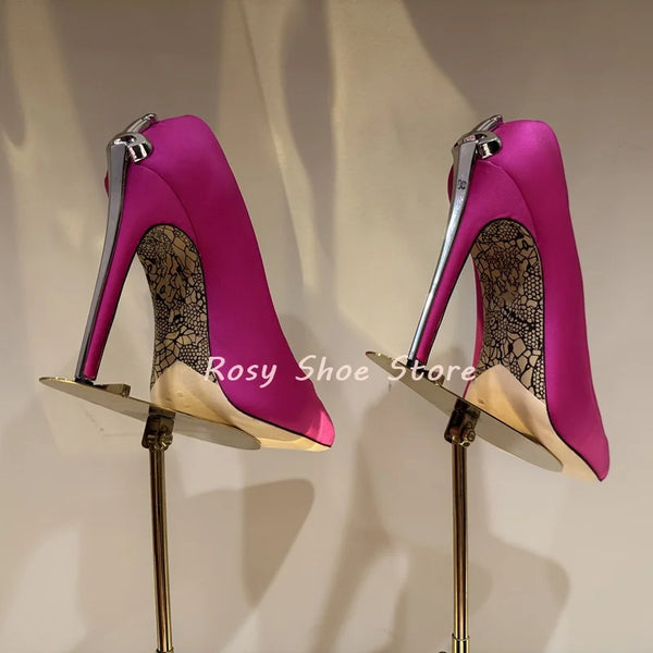 Elegant evening shoes featuring a sleek pointed toe design.