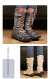 Artisan lace-up boots with genuine leather lining for cold weather protection